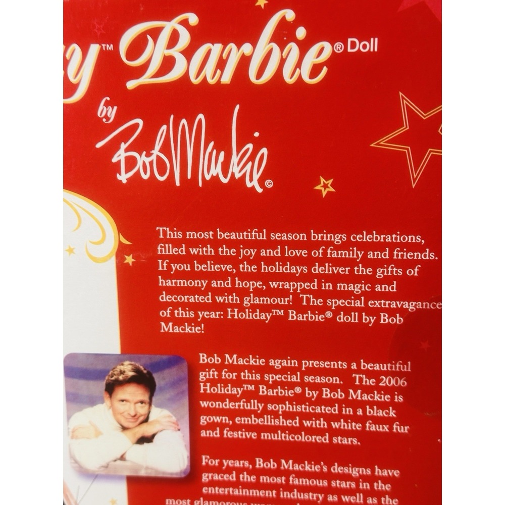 Mattel Holiday Barbie 2006 Bob McKee Dress Limited Edition Vintage‎ NRFB - Picture 9 of 11